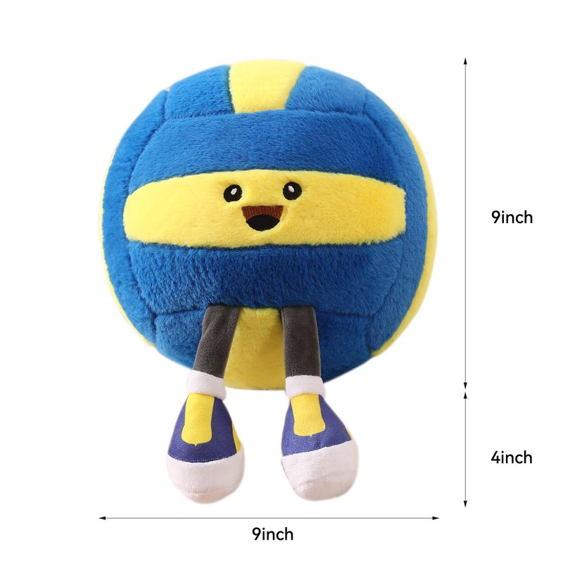 Stepxi Volleyball Plush - Soft Funny Volleyball Stuff Animal Plush Toy, Cute Birthday Plush Toy Gifts for Boys Girls and Sports Enthusiast Room Decor Pillow