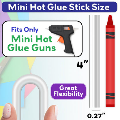 Hot Glue Sticks Combo Pack: Mini and Full Size for All Crafting Needs