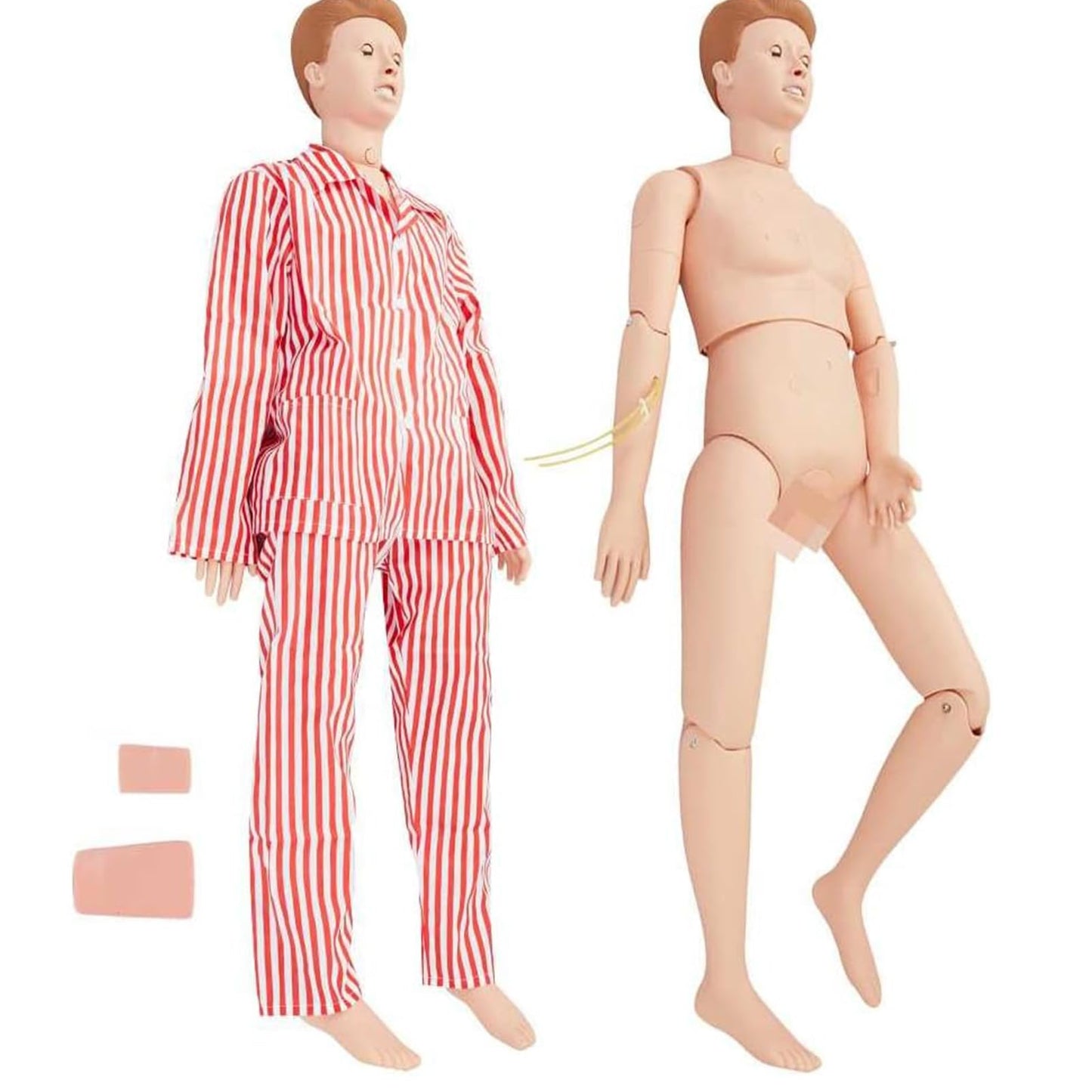 Medical Mannequin for Training, Patient Care Medical Manikin -Body Anatomical Patient Care Skills Model with Hospital Gown and Replace Module for Nursing Medical Training Teaching Pratice(Male)