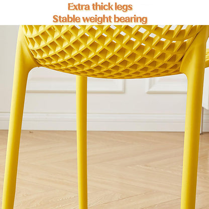 BK&MF Portable Indoor Stackable Dining Chairs Set of 4,Plastic Kitchen Chairs Lightweight Commercial Event Chair Oversize for Wedding Party Picnic,D,53x82cm(21x32inch)
