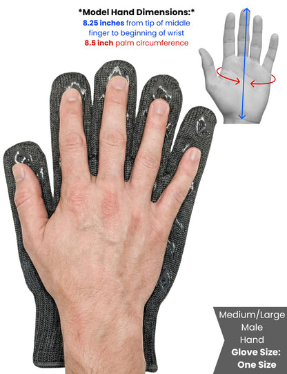 Oven Gloves with Fingers - 932°F Extreme Heat Proof and Cut Resistant Mitts for Kitchen, BBQ, Grill, Baking, Fire Pit - EN407 Certified with Non-Slip Silicone Grip and Cotton Lined for Comfort