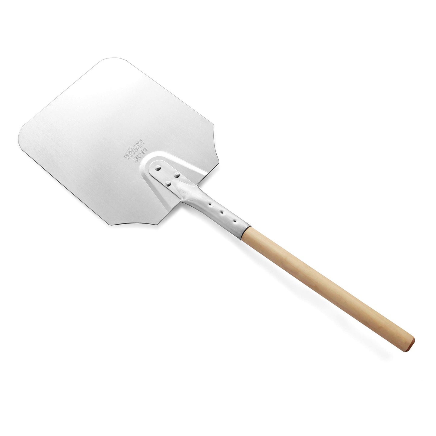 New Star Foodservice 50219 Aluminum Pizza Peel, Wooden Handle, 9 x 11 inch Blade, 26 inch overall