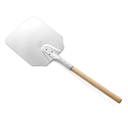 New Star Foodservice 50219 Aluminum Pizza Peel, Wooden Handle, 9 x 11 inch Blade, 26 inch overall
