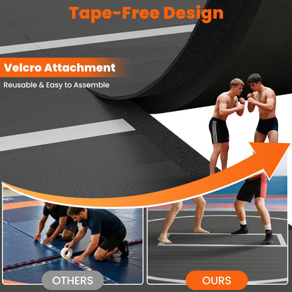 KAOSHAN Wrestling Mat - Foam or Inflatable Wrestling Mats for Home, Jiu Jitsu Mats Kids, Thick Training Exercise Mats for BJJ, Grappling, Judo, Martial Arts, Boxing, Yoga, MMA