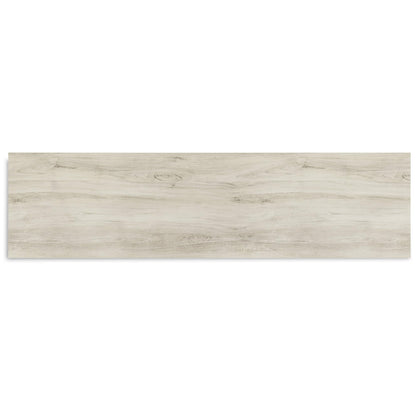 Signature Design by Ashley Bellaby Farmhouse 4-Piece Entertainment Center for TVs up to 69" with Electric Fireplace, Whitewash