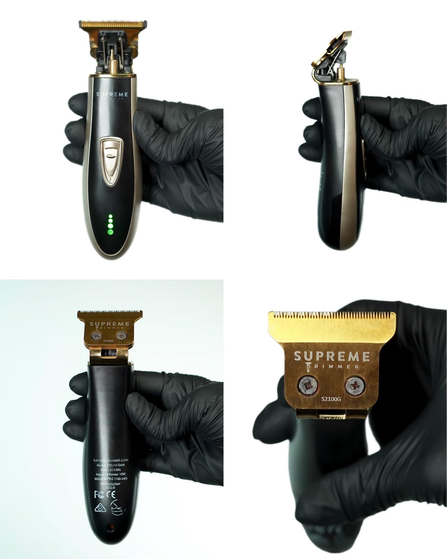 Supreme Trimmer T Shaper - Quiet Cordless Beard & Hair Trimmer for Men | 120 Min Runtime, Low Noise, Zero-Gap DLC Blade | Ideal for Sensitive Skin, Kids & Elderly | ST5206