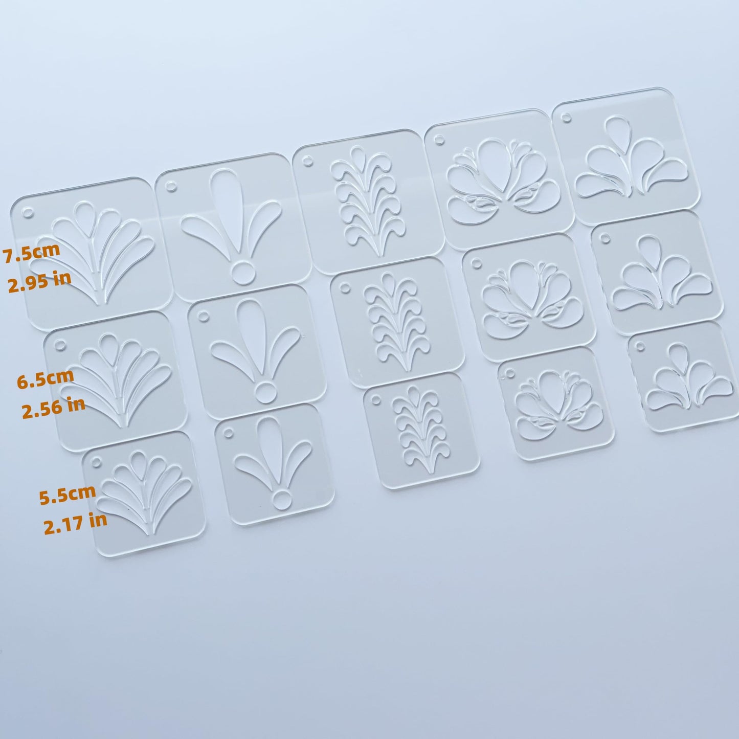 Mandala Dot Art Stencils Set, 15 Pieces in 3 Sizes 2.17-2.95 Inch, Drawing Templates for Painting, Canvas, Wood