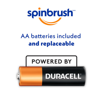 Spinbrush Pro+ Deep Clean, Battery Toothbrush for Adults, Soft Bristles, Batteries Included