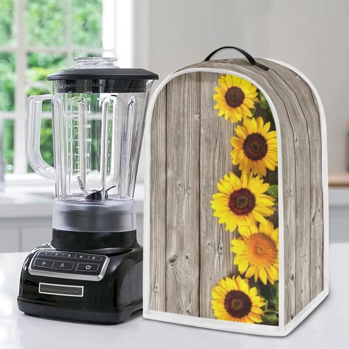 Cute Sunflower Blender Covers, Washable Kitchen Appliance Dust Cover, Anti Splash for Coffee Maker, Food Processor