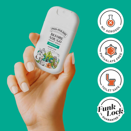 Poo-Pourri Pocket Toilet Spray - Beach Bum Scent | Travel Essential, 1 Fl Oz, TSA Approved, Up to 50 Uses