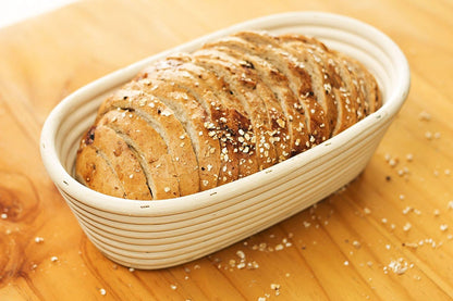 BetterJonny 11 inch Long Oval Banneton Bread Proofing Basket, Sourdough Starter Kit