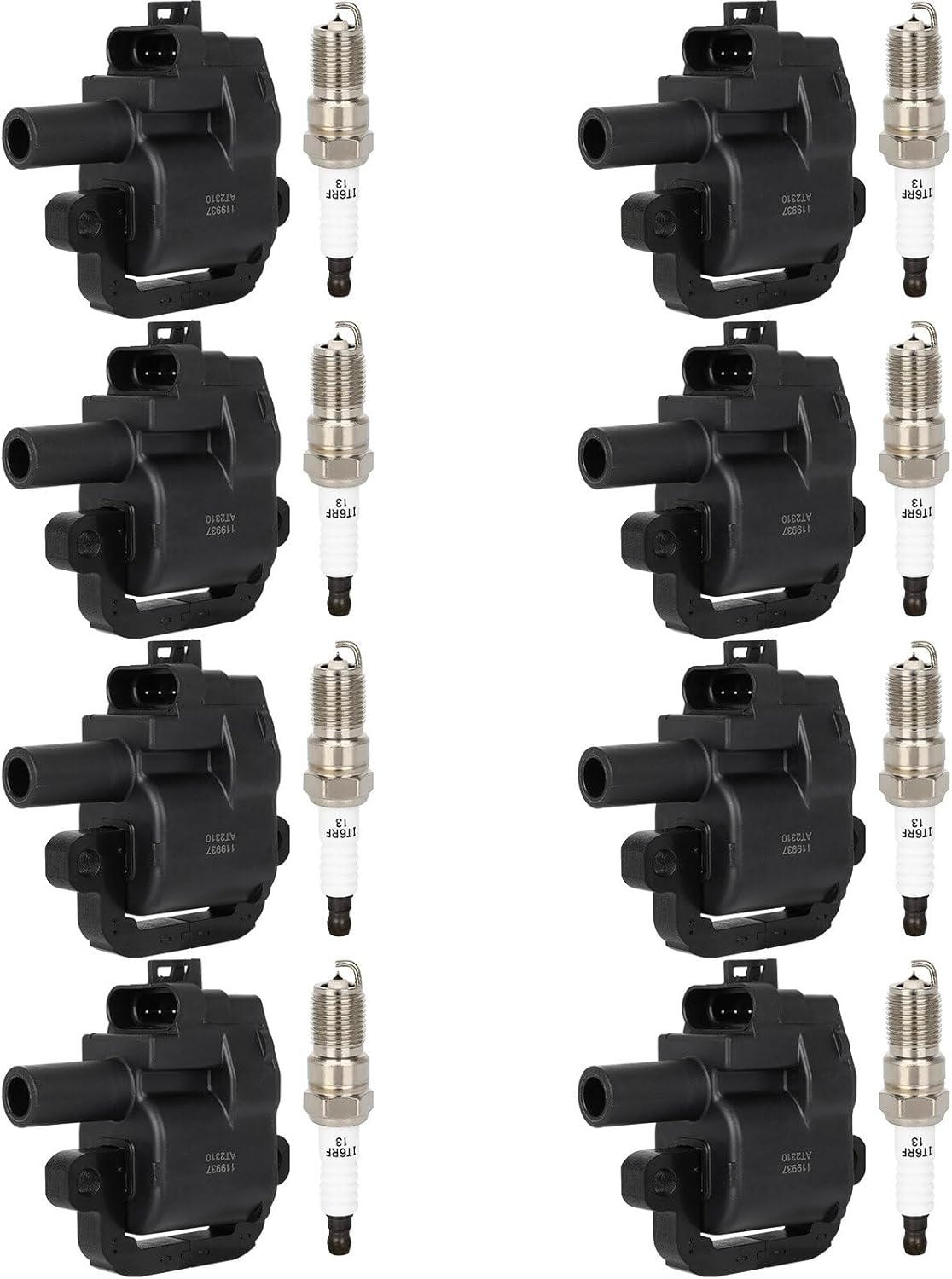 ECCPP 3 ignition coils with 3 iridium Spark Plugs,UF808,coils packs,for Smart Fortwo 2016-2017 0.9L‎224332428R,UF-808