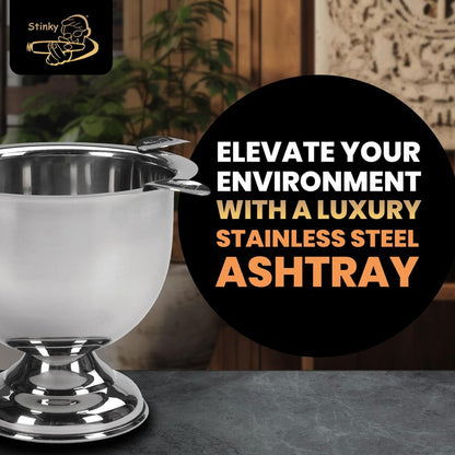 Stinky Cigar Ashtrays Tall Ashtray, Stainless Steel