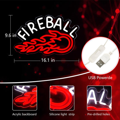 Neon Signs for Wall Decor，Neon Lights for Bedroom Led Business Signs Suitable for Drinks Shop、Man Cave、Christmas Gifts，16 * 10Inch(red)