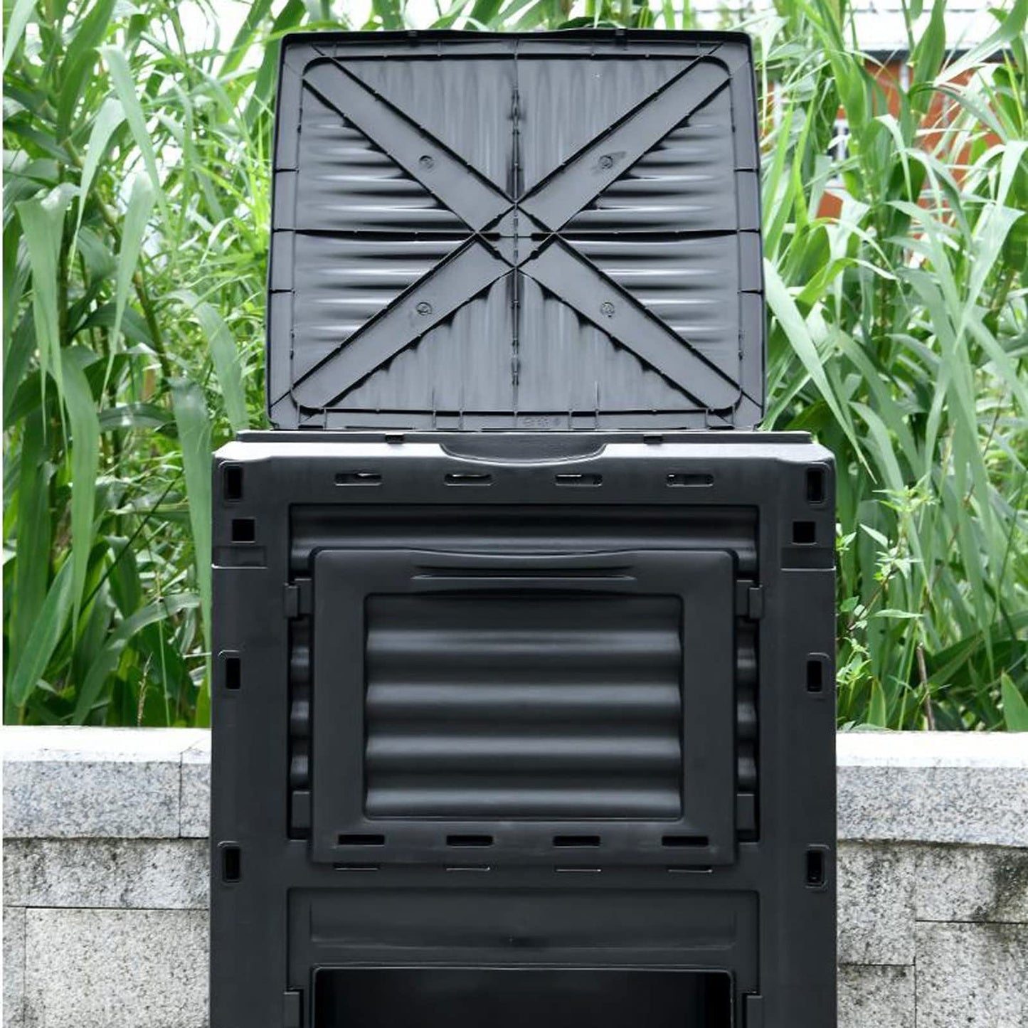 Kitchen Compost Bin, Garden Compost Bin from BPA Free Material -80 Gallon(300 L) Large Compost Bin Aerating Outdoor Compost Box Easy Assembling, Lightweight, Fast Creation of Fertile Soil ,Indoor Comp