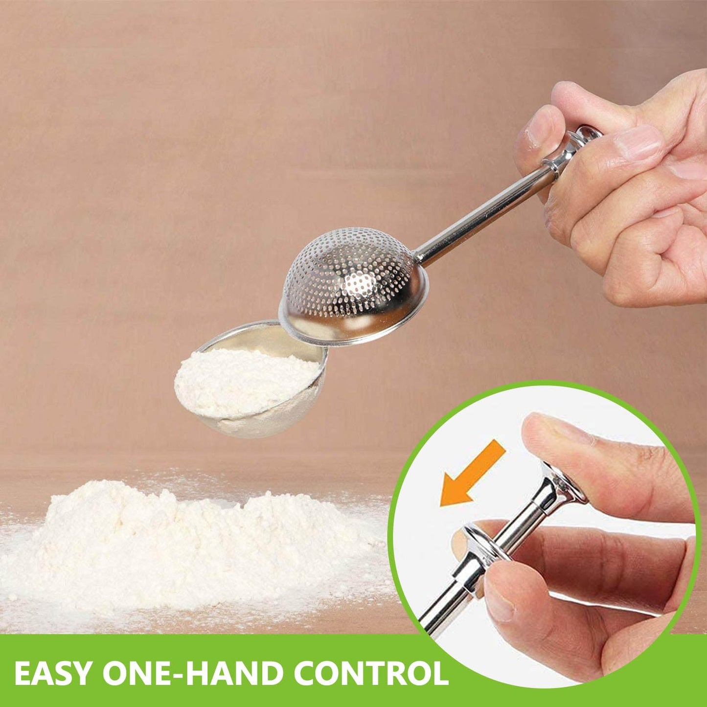 HULISEN Stainless Steel Biscuit Cutter Set, Flour Duster, Pastry Scraper and Dough Blender, Sturdy & Long-Lasting with Ergonomic Rubber Grip, Professional Baking Dough Tools, Gift Package (4 Pcs/Set)