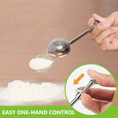 HULISEN Stainless Steel Biscuit Cutter Set, Flour Duster, Pastry Scraper and Dough Blender, Sturdy & Long-Lasting with Ergonomic Rubber Grip, Professional Baking Dough Tools, Gift Package (4 Pcs/Set)