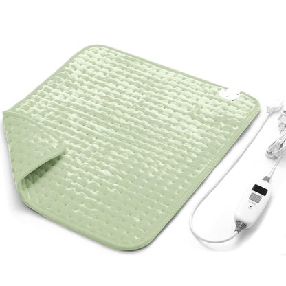Electric Heating Pad for Back Pain Relief & Cramps - 6 Heat Settings,Auto Shut Off,Moist Heat Options,Portable Heated Pads for Neck/Shoulder Machine Washable Gift for Men Women,Grey,12"x24"