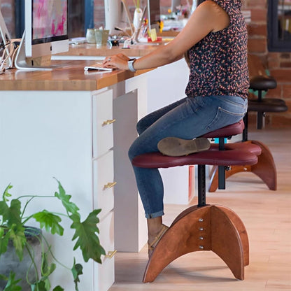 Meditation Chair,Cross Legged Chair, Ergonomic Cross Legged Chair for Office or Home, Knee Support Chair Posture Corrective Seat with Height Adjustable(Orange)