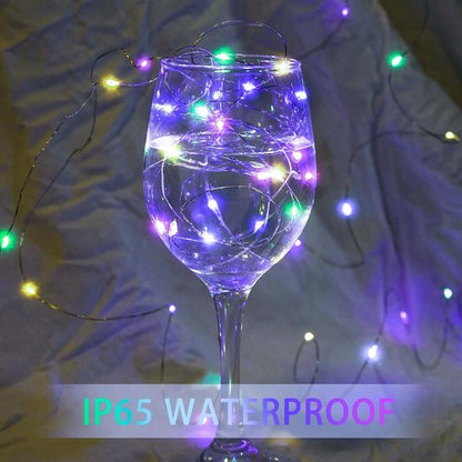 Fairy Lights 7Ft Twinkle String Lights - 20 LED Waterproof Battery Operated | Rainbow-Pastel for Parties & Weddings