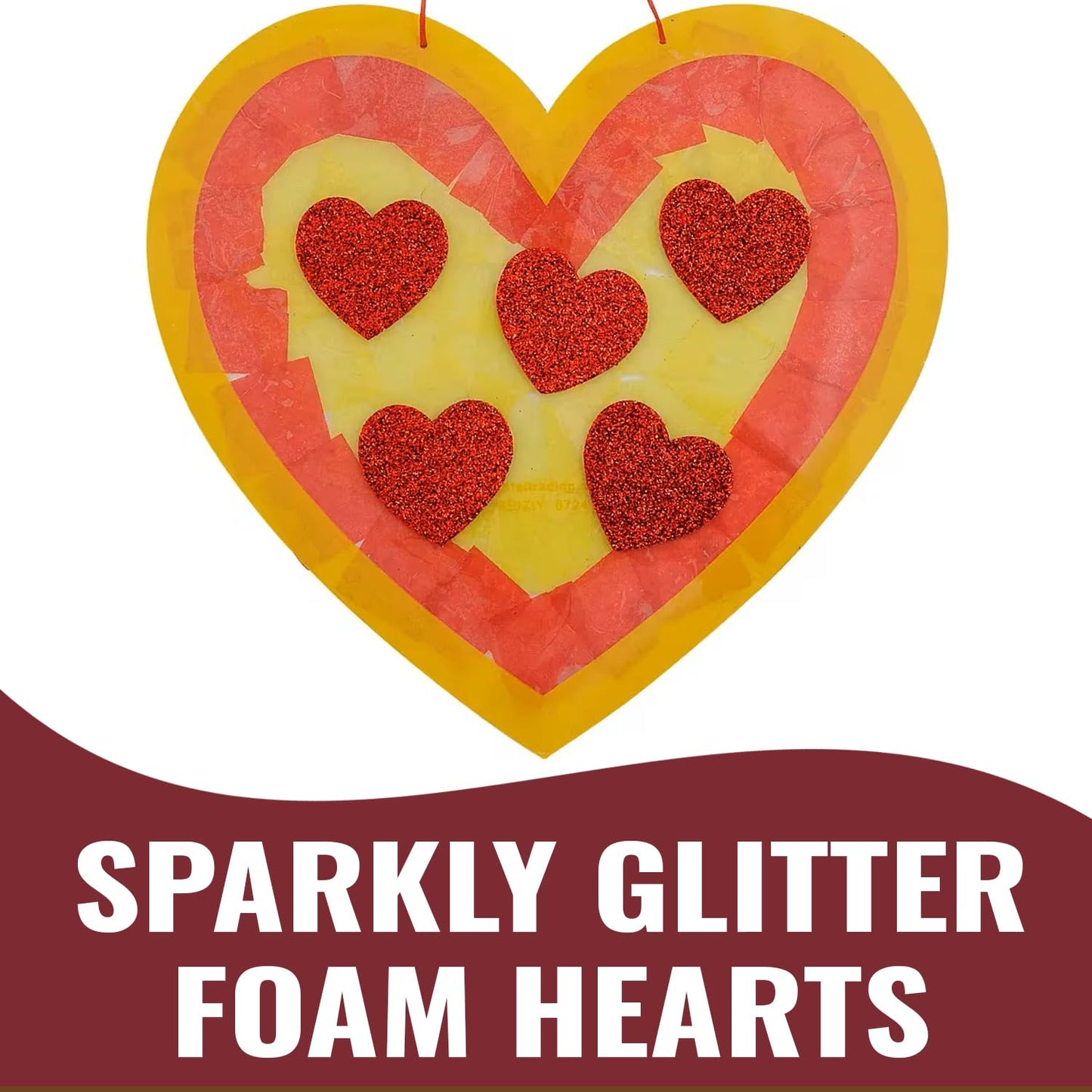 Valentine Heart Pizza Tissue Paper Craft Kit – 12 Sets - Perfect for Classroom Parties, After-School Activities & Valentine’s Day Fun