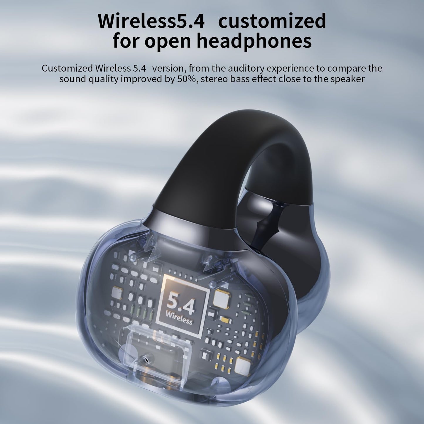 Ausbilew Headphones Wireless Earbuds IPX6 Waterproof Ear Buds,Touch Control Bone Conduction Headphones air Conduction Stereo with 11mm Driver 42 Hours Playback time,for Fitness/Sports/Home