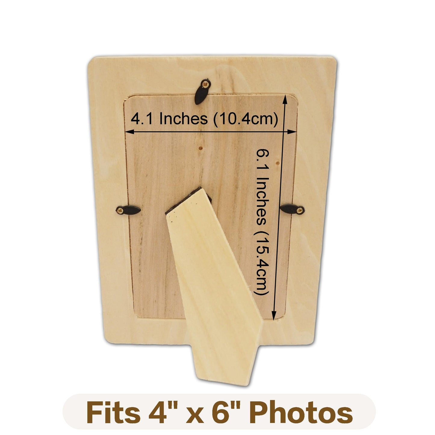 LWR CRAFTS Wooden DIY Photo Frame 4" x 6" Pack of 2