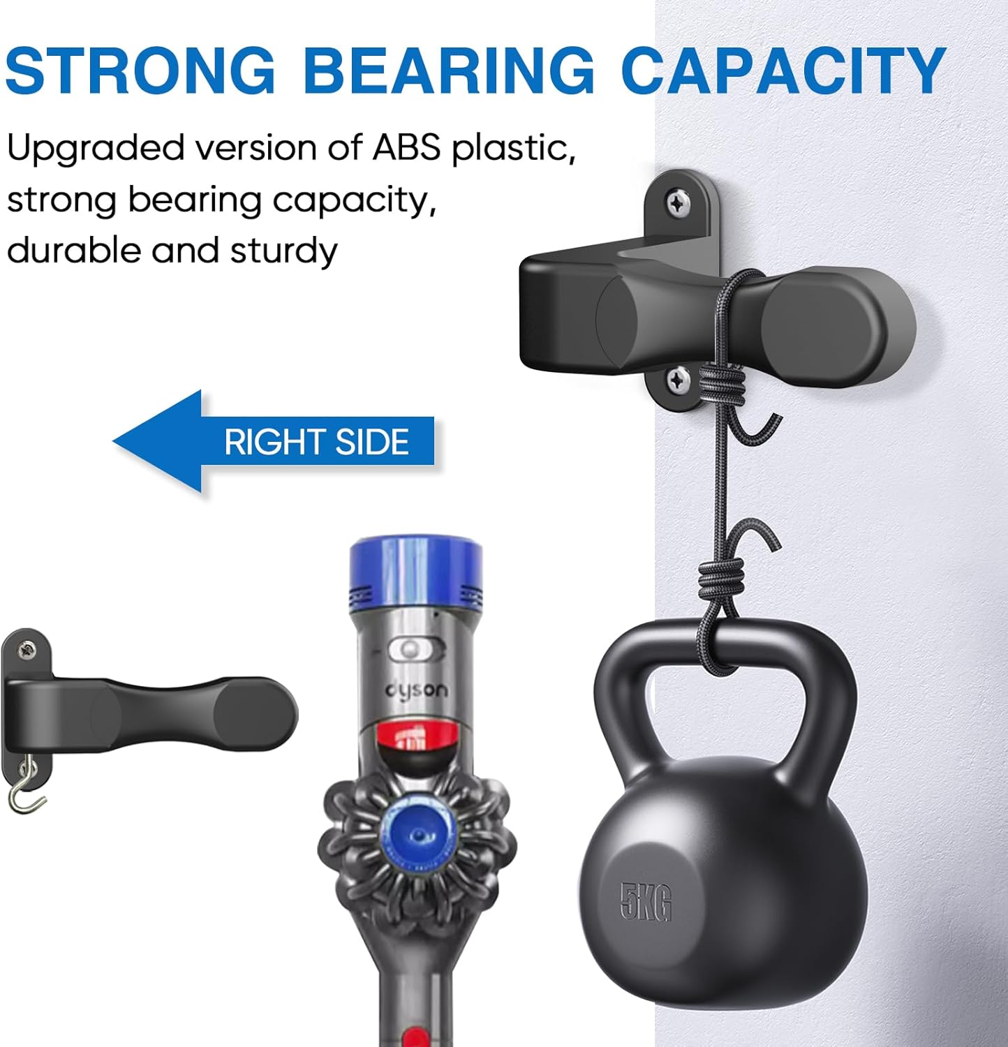 Wall Mount Holder for Shark IX141 IZ562H IZ682H IZ361H IZ462H Pet Cordless Stick Vacuum, Compatible with Dyson V10 V11