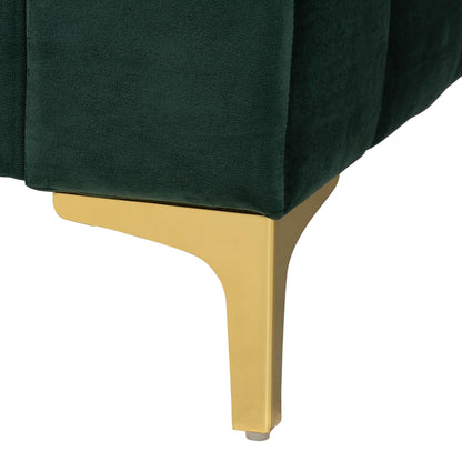 Baxton Studio Oksana Velvet Fabric Daybed, Full, Emerald Green