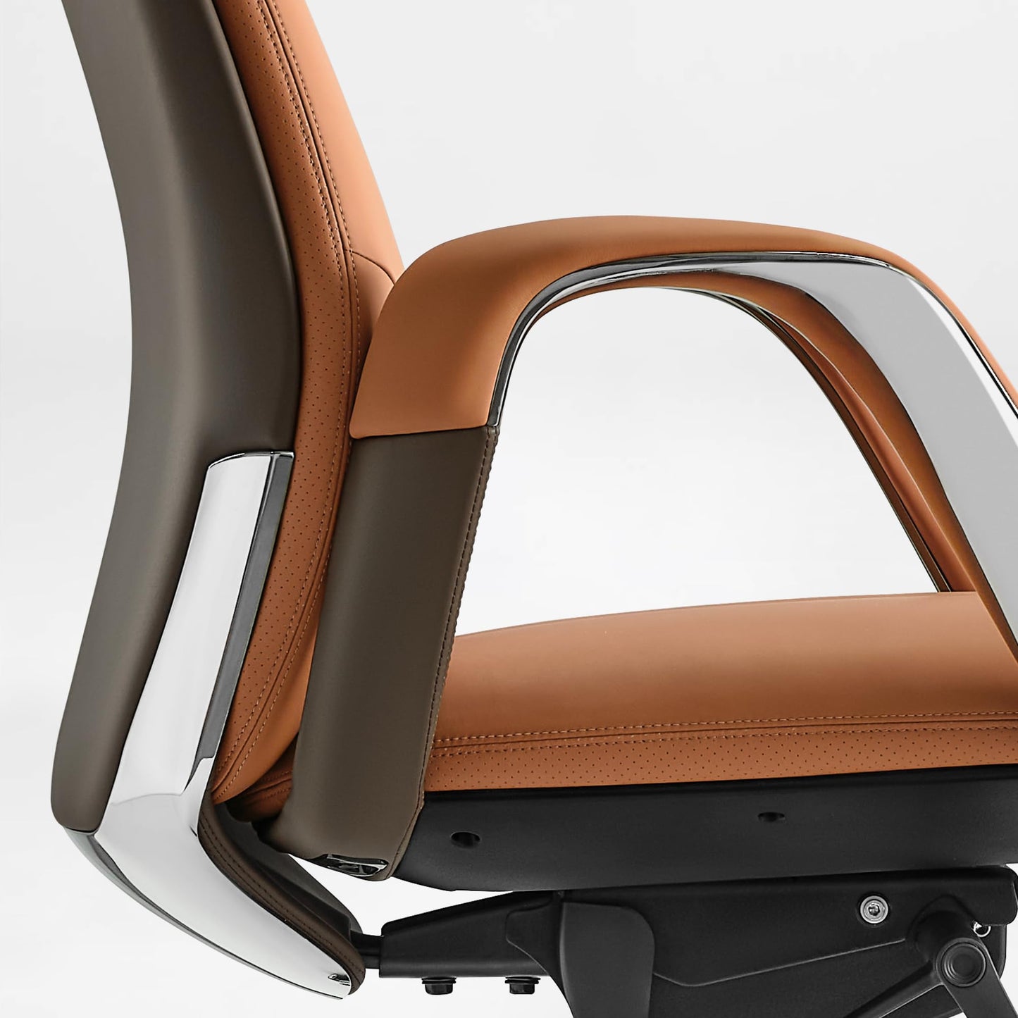 EUREKA ERGONOMIC Serene Executive Office Chair, Premium Nappa Leather High Back Boss Chair with Aluminum Base, Ergonomic Chair with Lumbar Support & Recline, Heavy Duty for Long-Hour Comfort, Brown