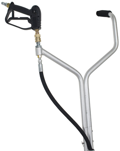 Erie Tools 20" Polypropylene Surface Cleaner with Vacuum Port with Wheels and Wand Pressure Washer Attachment 4000 PSI, 10.5 GPM