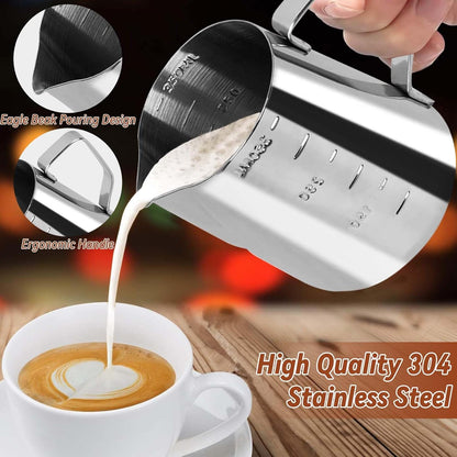 22 PCS Coffee Tamper Set, Espresso Accessories Barista Kit with 51mm Espresso Tamper, WDT Tool, Frothing Pitcher & More
