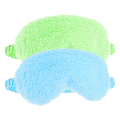 2 Pack Plush Sleeping Eye Mask Soft Plush Eye Mask Fuffy Eye Cover Comfortable Sleep Mask Blindfold Rainbow Faux Fur Eye Shade for Women, Men and Kids Travel Nap Sleeping 565488_2_3pL1H9vJ3