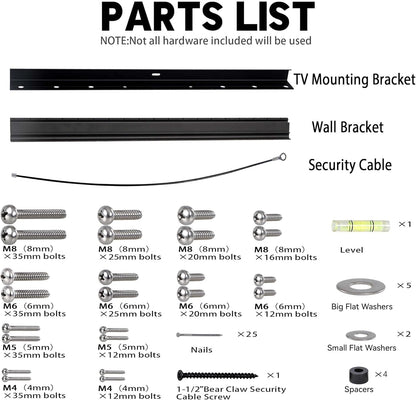 Skiennix No Stud TV Wall Mount - Easy Install Drywall Hanger for 12-55 Inch Flat Screen TVs Up to 99 lbs