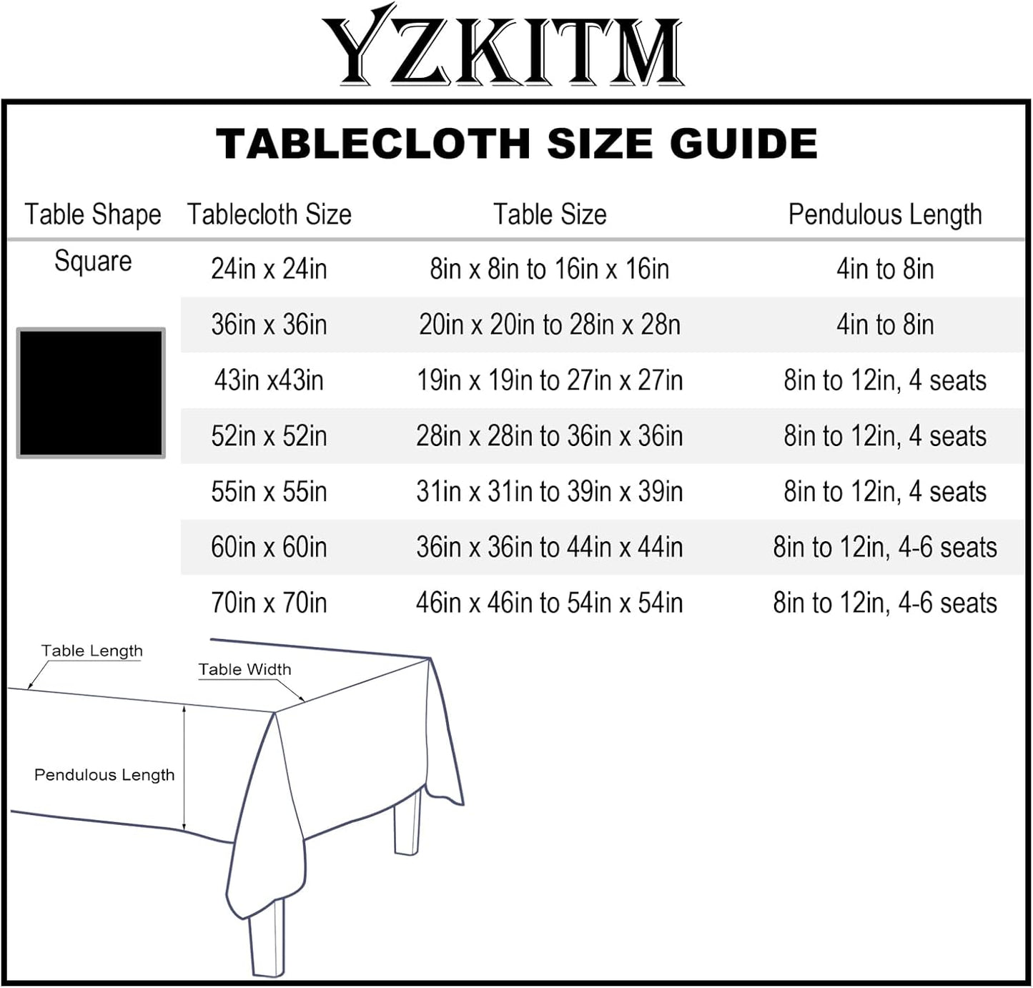 24 24 Inch Small Square Solid Grey End Table Cloth Washable Heavy Weight Wrinkle Resistant Tablecloth Soft Farmhouse