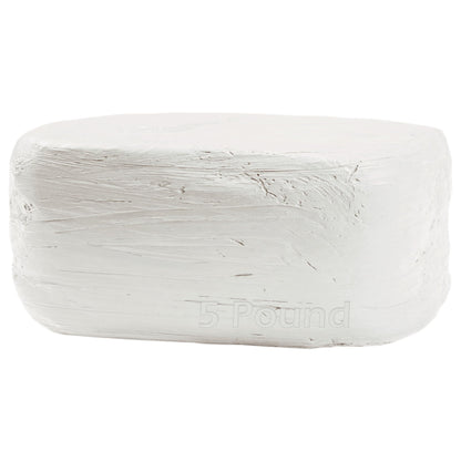 ReArt Natural Air-Dry Clay 5lbs for Sculpting, Wheel Throwing, Hand Building, All-Purpose Modeling Clay, White
