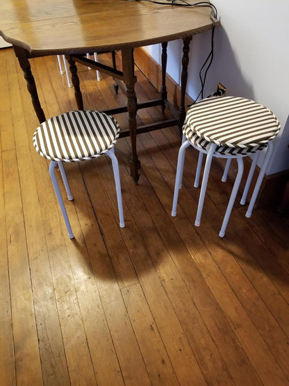 2 Pack 13 Inch, Round Stool Chair Cushions for Kitchen Dining Seat Pads with Ties Non Slip Cushions Pad for High Stool