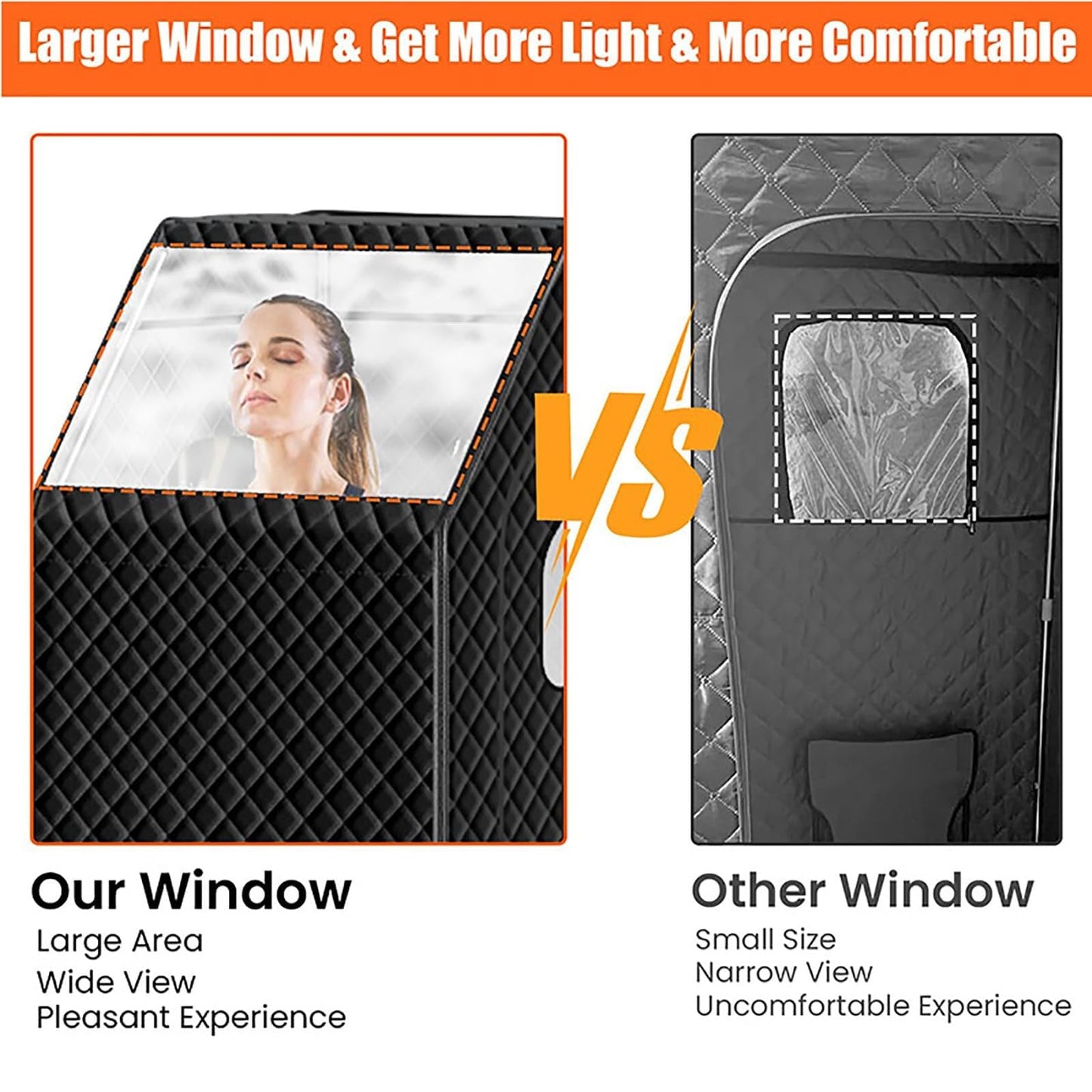 YXKJZHF Portable Sauna Box for Home, Personal Steam Sauna Tent with 1000W 2.6L Steamer, Timer, Remote Control, Folding Chair