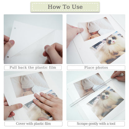 3 Ring Photo Album with Sticky Pages, Linen Scrapbook for Easy Customization - Perfect for 2x3, 4x6, 5x7, 8x10 Photos - 20 Sheets for Family Memories & Crafting