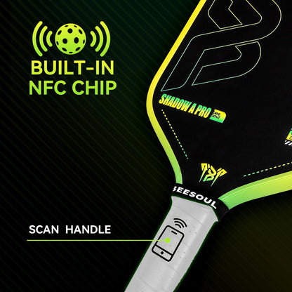 Beesoul Professional Pickleball Paddles – 4th Gen Thermoformed Core– Charged Surface Technology for Power & Feel – T800 Carbon Fiber – USAPA Approved - NFC Chip