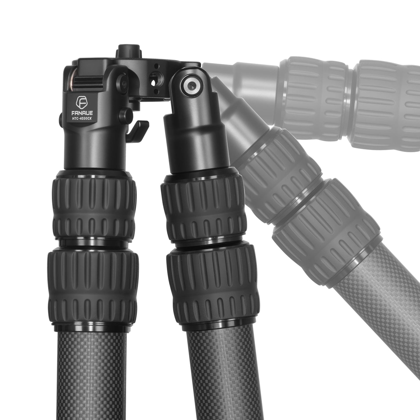 FANAUE Carbon Fiber Tripod, 68" Professional Camera Tripod, Compact Lightweight Tripods with 3-Section Legs, Load Up to 40 lbs, for DSLR Camera - HTC-4030CK