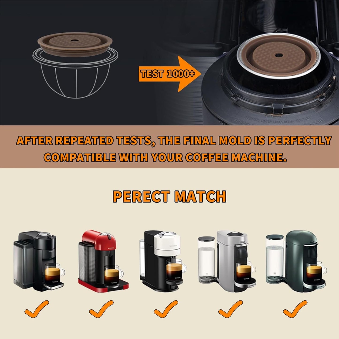 Refillable Vertuo Coffee Capsules Discs, 2 Pcs Reusable Coffee Capsule Lid for Vertuoline & Vertuo Pods