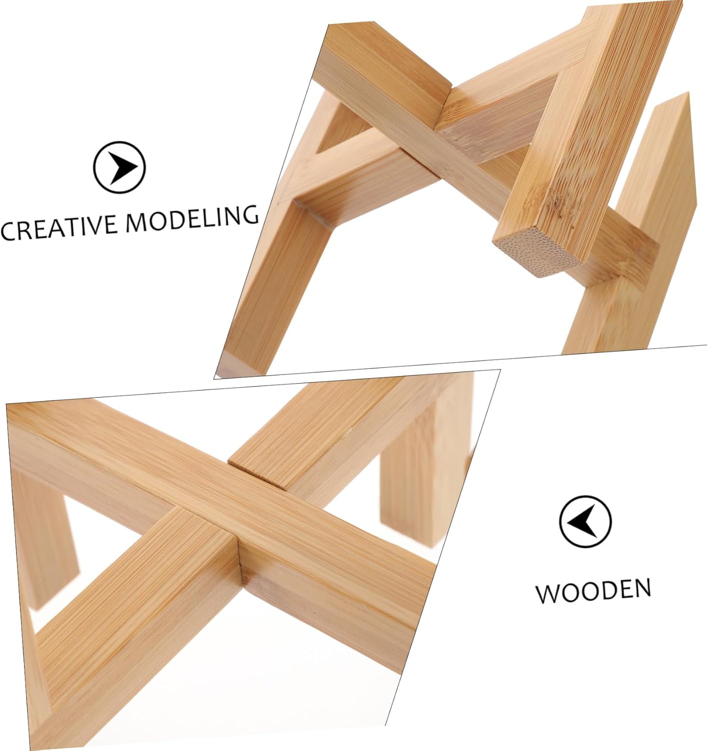 Wooden Planter Stand - 1pc Bamboo Tray Small Plant Holder Shelf for Indoor Flower Pots, Bonsai Stand