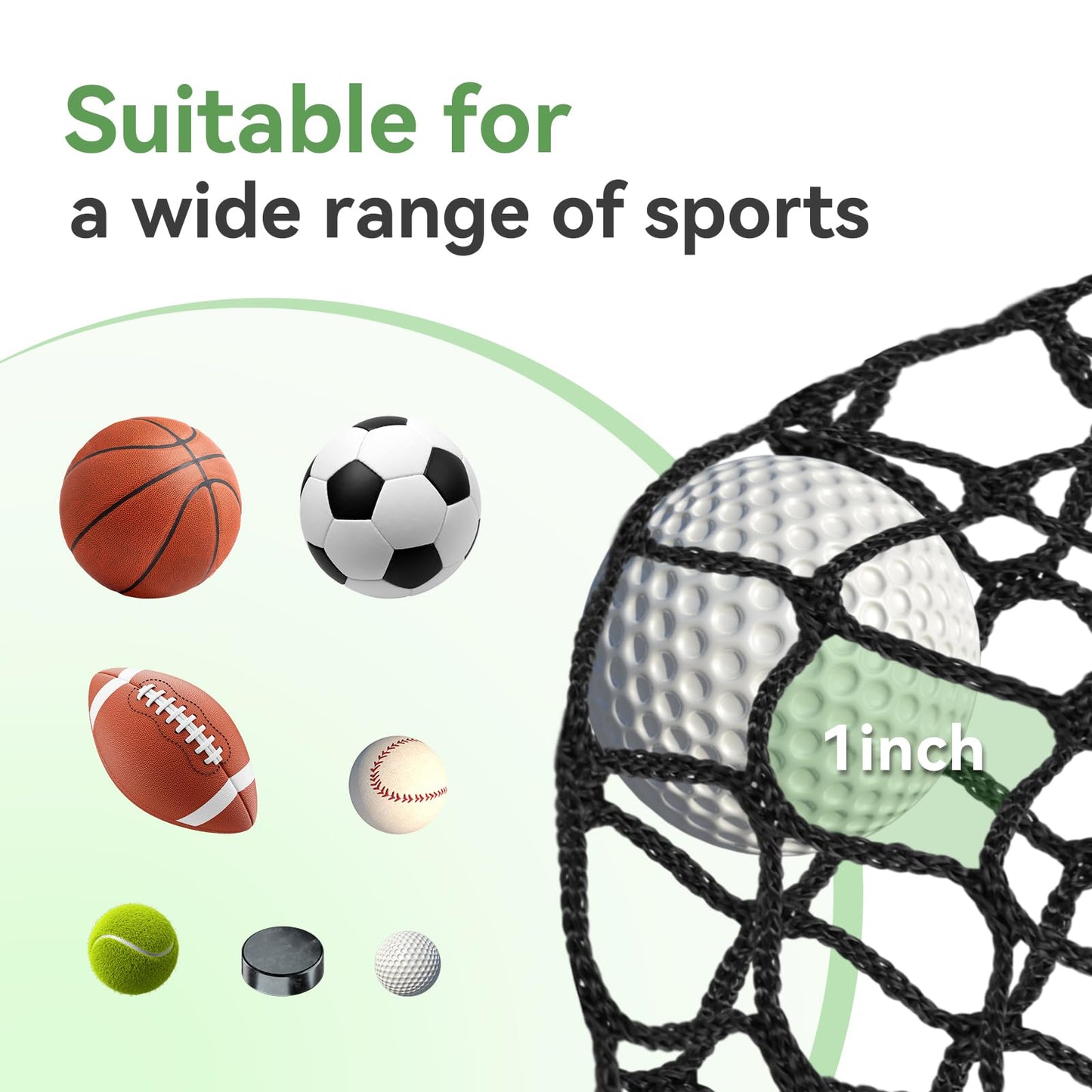 Golf Practice nets for Backyard 15x60ft Driving Real Golf Balls Nylon Netting, Golf Hitting Net for Garage Swing Training, Heavy Duty Sports Netting