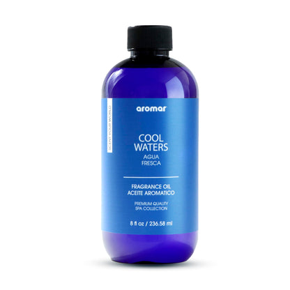 AROMAR Premium Fragrance Oil - Essential Oil for Diffusers & Home Aromatherapy - Cool Waters - 8oz