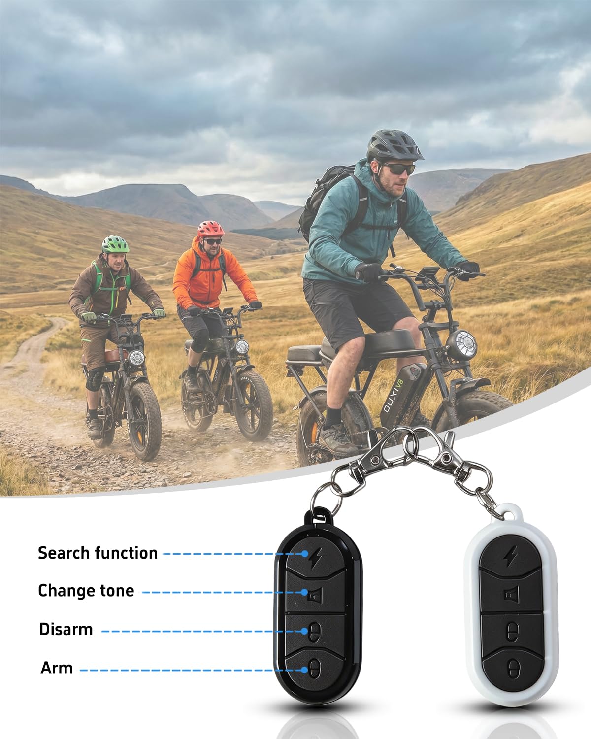 OUXI V8 Electric Bike for Adults, Ebike with15.6AH Removable Battery Max 60Miles, 20" Electric Dirt Bike Dual Disc Brakes, 7-Speed Gear, Electric Motorcycle for Commuting & Off-Road