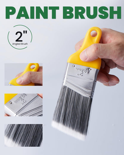 Voomey 13Pc Paint Cups for Painting, Small Paint Bucket Holds 16 oz. of Paint or Stain, Paint Cup, Paint Pail Liner, Brush, Trim Painting Tool, for Finishing Work and Repairs