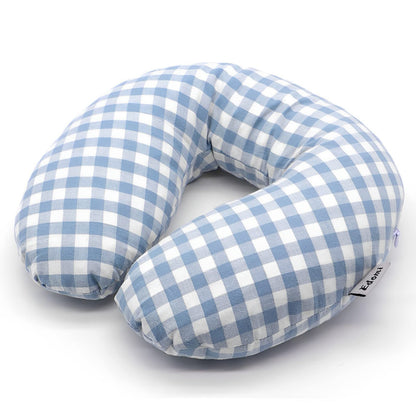 Buckwheat U-Shaped Neck Pillow Adjustable Buckwheat Hull Pillow with Pillowcase, Neck Support and Shoulder Relax Cervical Pillow (12x12 inch, Grey)