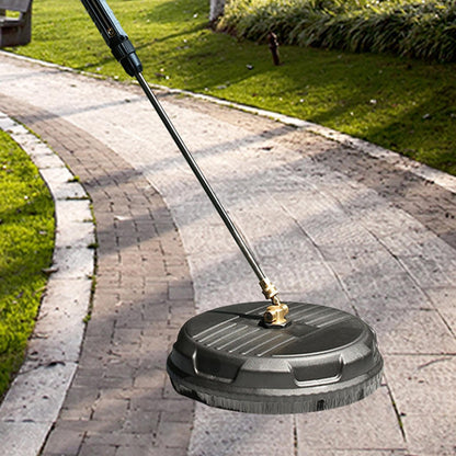 Pressure Washer Floor Scrubber - Pressure Washer Surface Cleaner, Pressure Washer Attachment | 15 Inch Heavy Duty Concrete Cleaner/Patio Surface Cleaner with Hard Bristles, Powerful