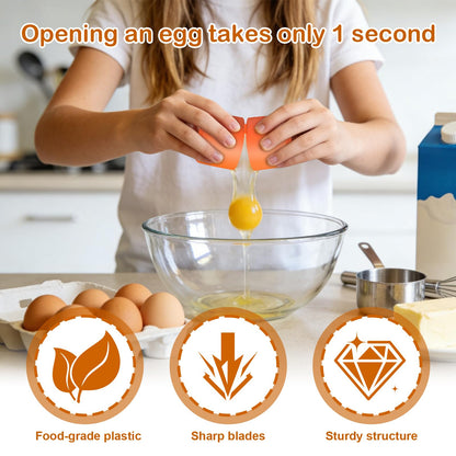 2026 New Upgrade Egg Cracker, Silicone Egg Shell Opener Suitable for Cracking Raw Eggs, Eggs Shell Breaker in Paper Box Packaging, Opens Egging with Ease, Kitchen Convenience Gadget